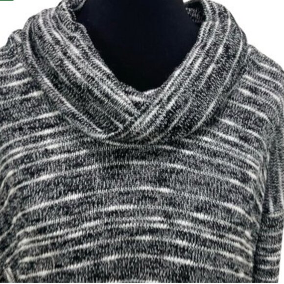 Splendid | Size XL | Women's Black & White Cowl Neck Sweater Stretchy - Picture 4 of 11